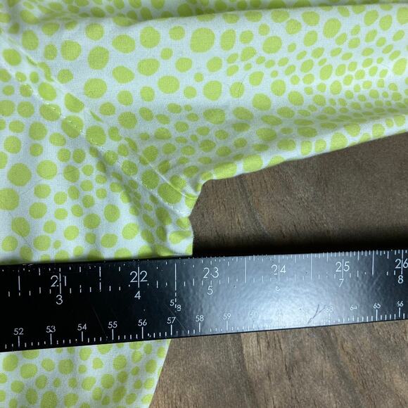 Chicos Womens Blouse White Green Dots Collared Non Iron Button Down 3 (XL) - Picture 8 of 12